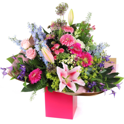 Grand Affection - Show your grand affection with this luxurious bouquet of the finest blooms of the season. Arranged in beautiful packaging, this bouquet is perfect for expressing your deepest emotions and making a lasting impression.